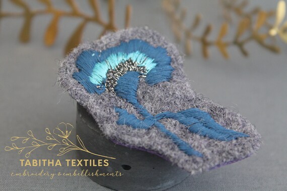 Irish Machine Embellished Cornish Wildflower; Merchant & Mills Wool