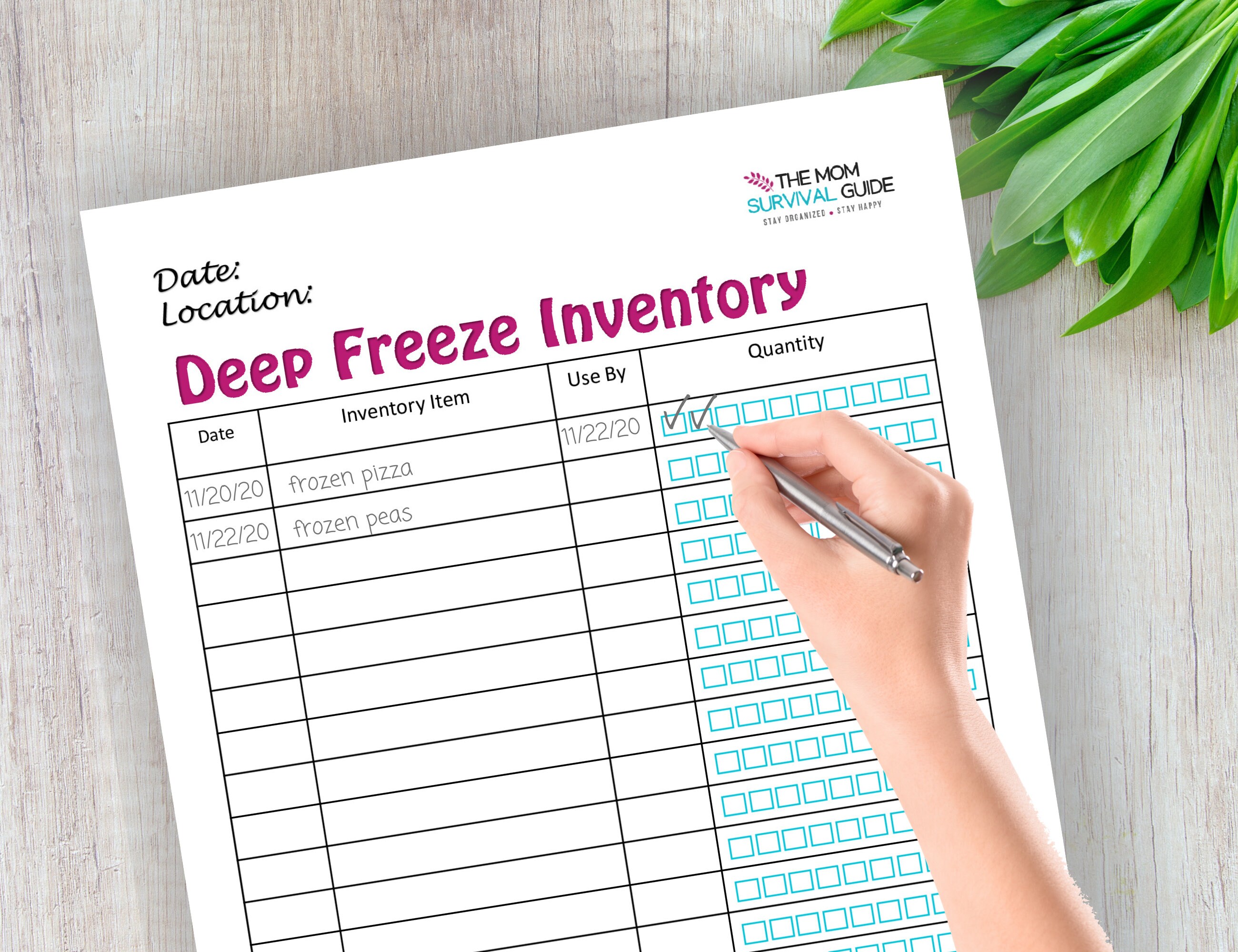 Deep Freezer Storage Log Deep Freezer Inventory Printable Etsy