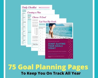 Goal Setting Planner, Goal Planner Printable, Goal Tracking, Goal Setting, Goal Getting, Goal Digger, Goal Template, Instant Download