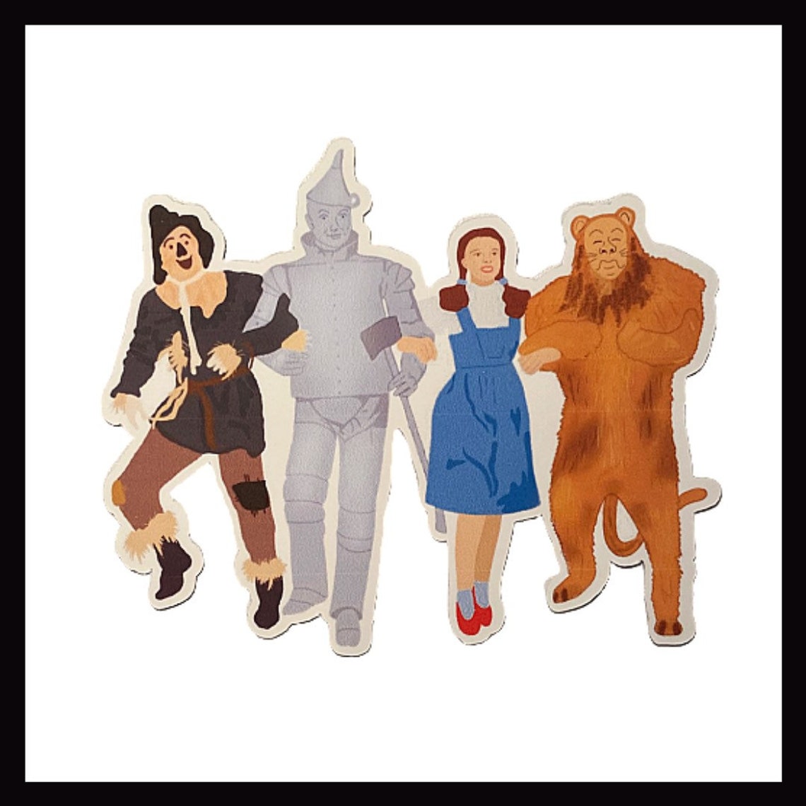 Wizard of Oz Sticker Were Off to See the Wizard Scarecrow Etsy