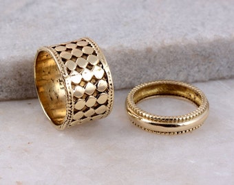 Größe 5 18 K Weiß Gold Hälfte rund Band Größe 5 18 K Weiß Gold Hälfte rund Band