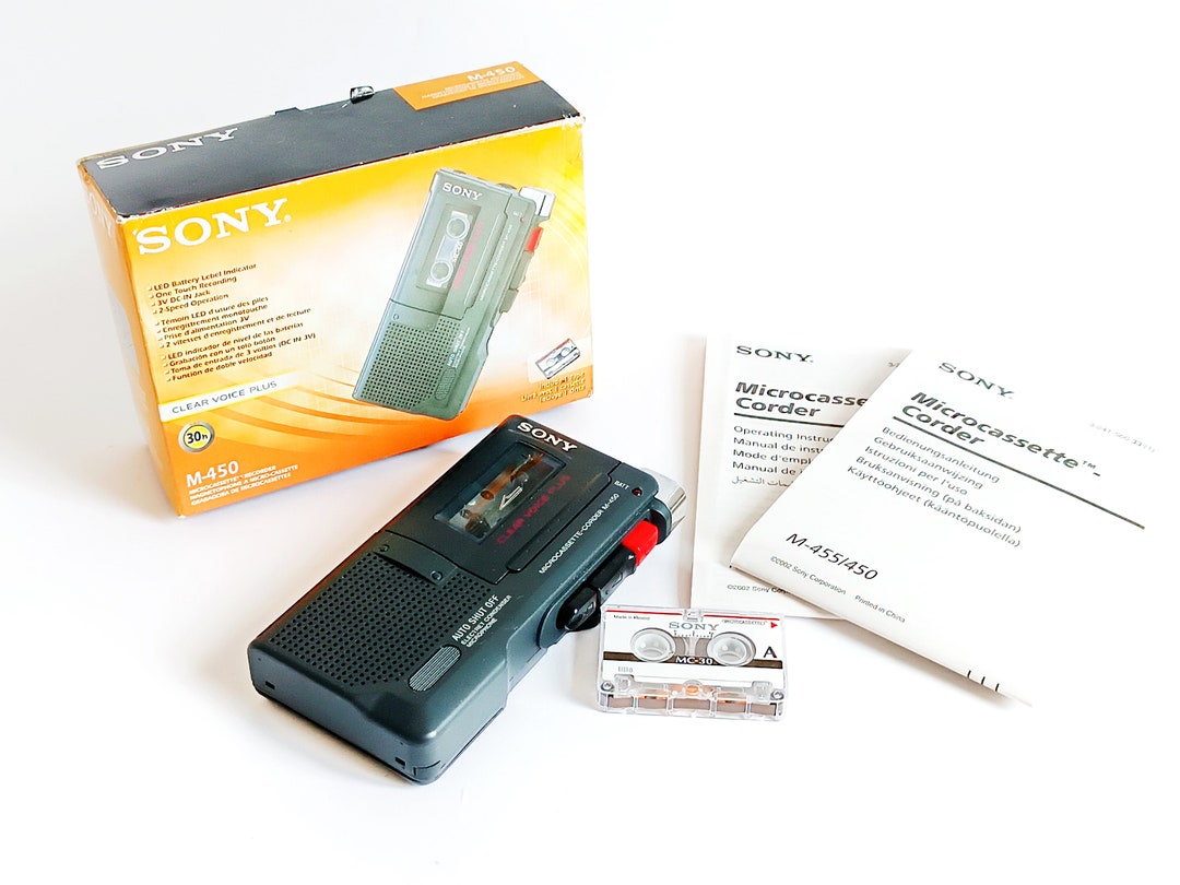 Vintage Voice Recorder Sony M450 With Microcassette Sony MC30 Etsy