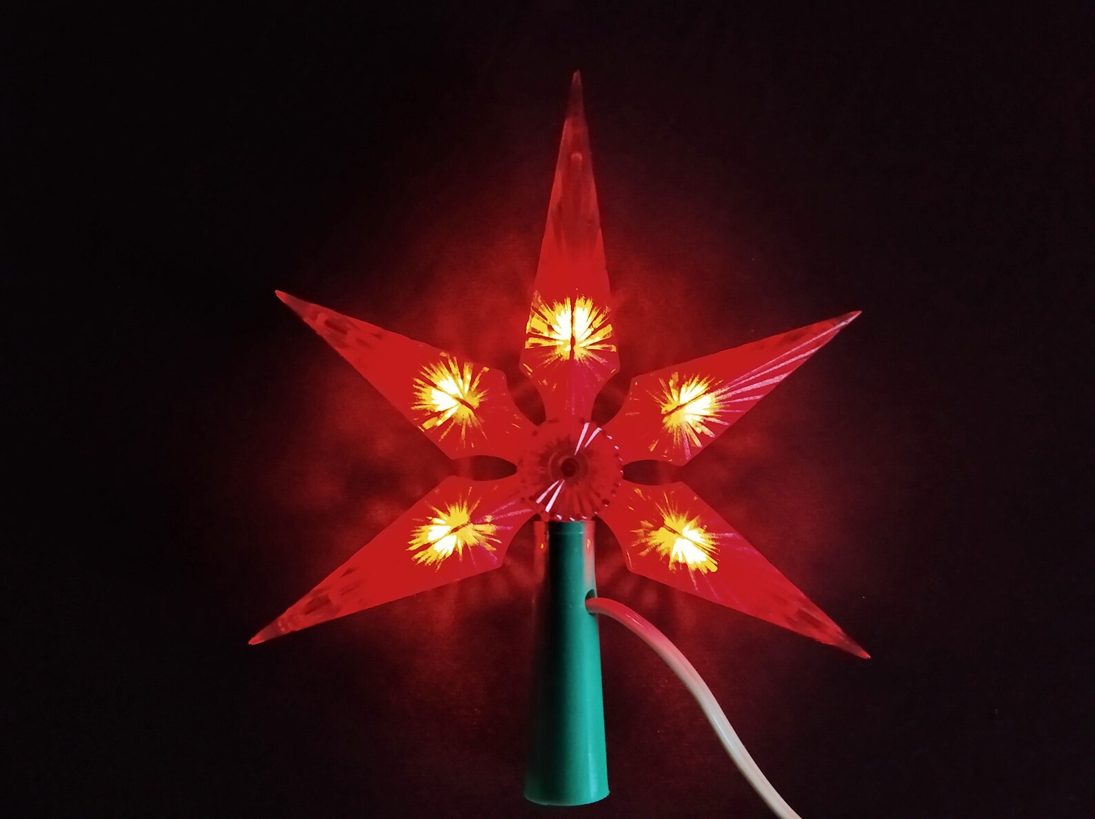 Christmas tree topper red star light Vintage Soviet red star Etsy