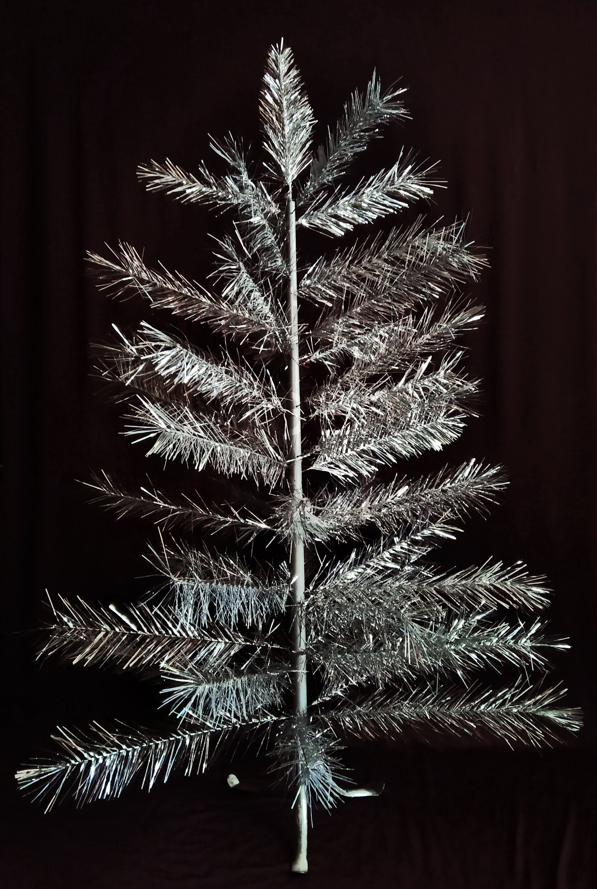 Vintage Silver Aluminum Christmas Tree 
