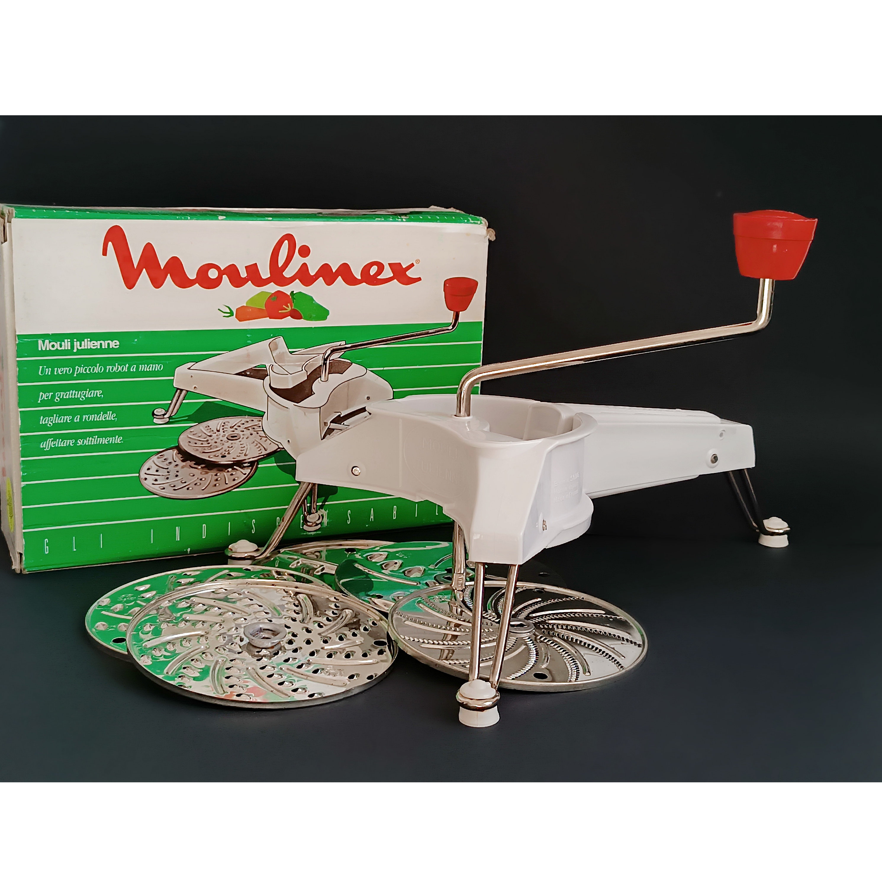 Vintage Moulinex Charlotte 3 - Mincer Grater Shredder Slicer - Juicer -  COMPLETE