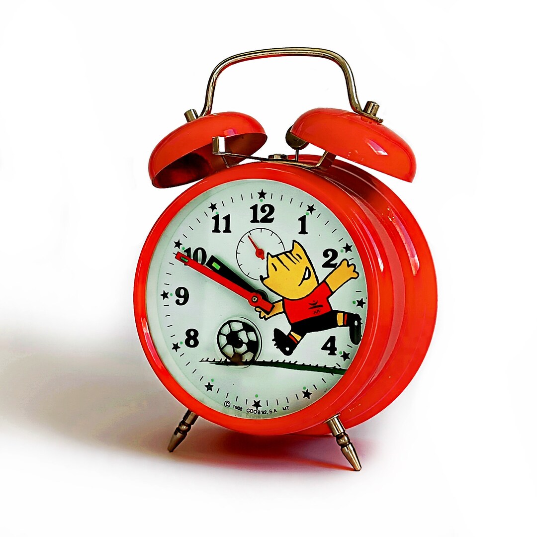 Vintage Kids Twin Bell Alarm Clock WORKING Collectible Etsy