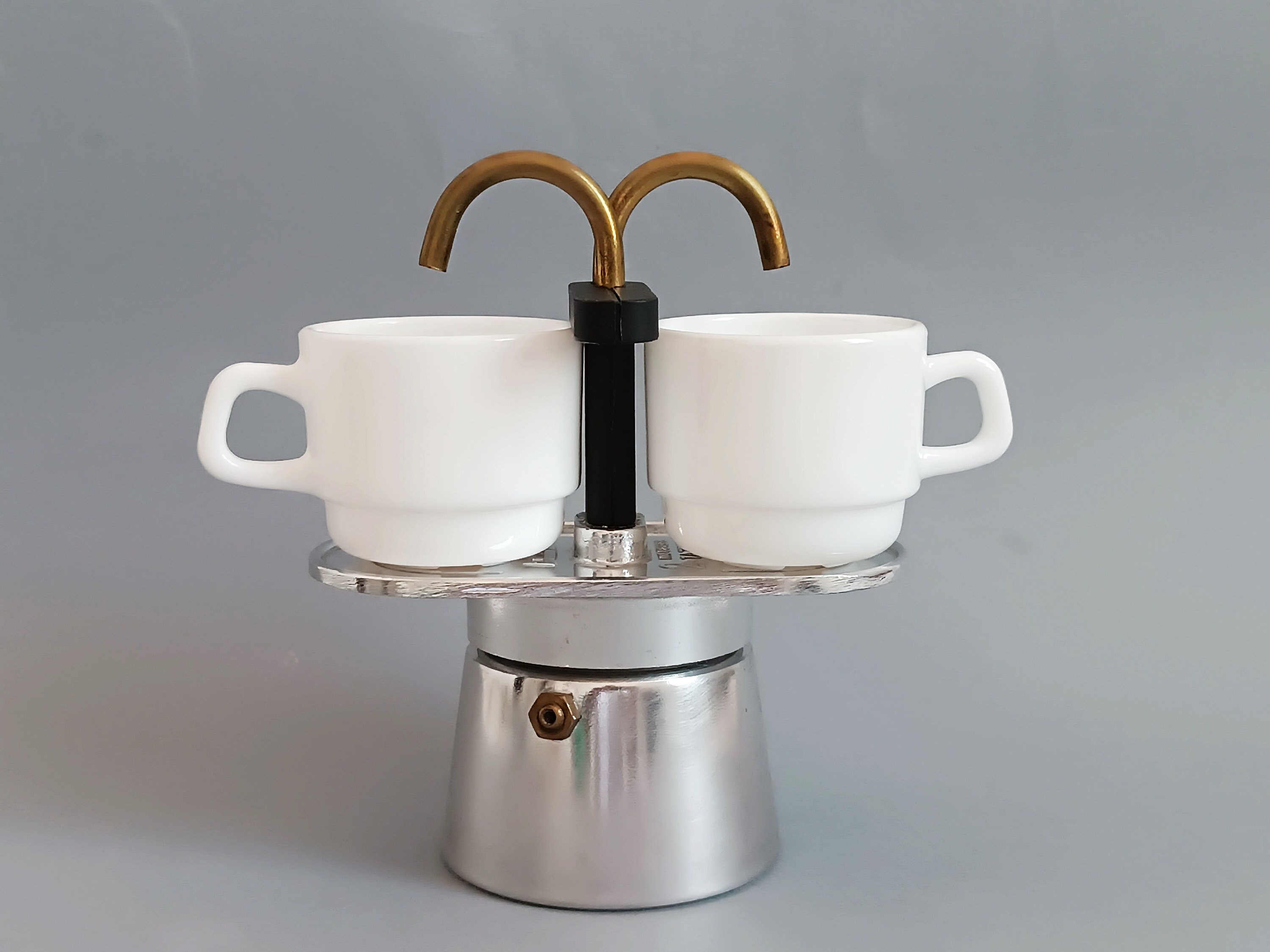 Bialetti Two-cup Stovetop Moka Pot, Vintage Italian Espressomaker, 1980s 