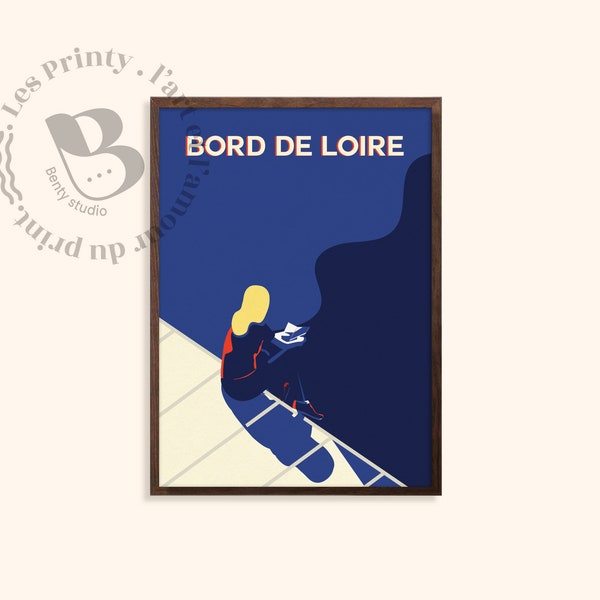 Poster bords de Loire, affiche voyage, destination Nantes.