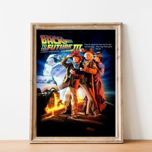 Back to the future 3 Printable Poster, Movie Fan Gift, Retro Wall Art, Film Lover Decor, Instant Download, Home Decor Print