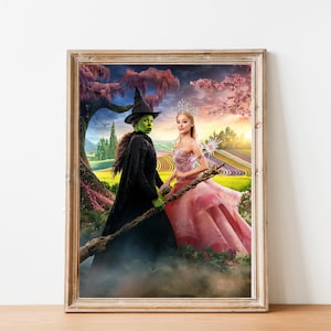 Pôster imprimível Wicked, presente para fãs de cinema, arte de parede, download instantâneo, impressão de decoração para casa, decoração de dormitório