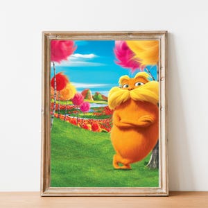 Lorax Printable Poster, Environmental Theme Poster, Eco-Friendly Decor, Kids Room Decor, Instant Download