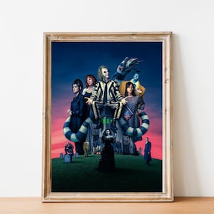 Beetlejuice Beetlejuice 2024 Movie Poster, Wall Art Print, Home Decor Print, Instant Download Print, Gothic comedy horror film, Gift for fan