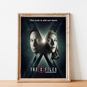 X-Files Movie Printable Poster, I Want to Believe Art, Digital Download, Home Decor, Mulder and Scully Gift, Sci-Fi Art, Wall Art Decor