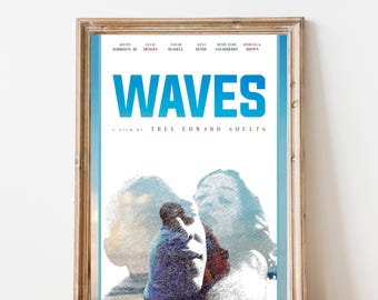 Poster Film Waves 2019 - Décoration Murale Moderne 20x30 Cm - Sans Cadre - Pour Salon, Chambre, Bureau