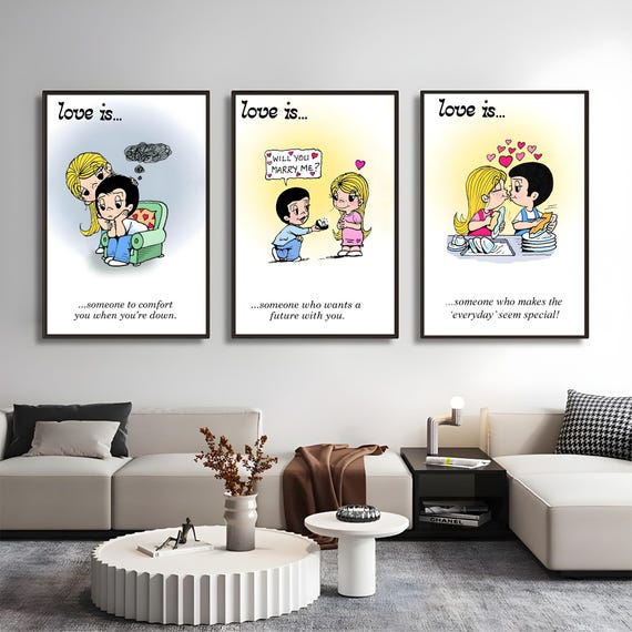 Love is Printable Poster, Romantic Wall Decor, Love Quote Print