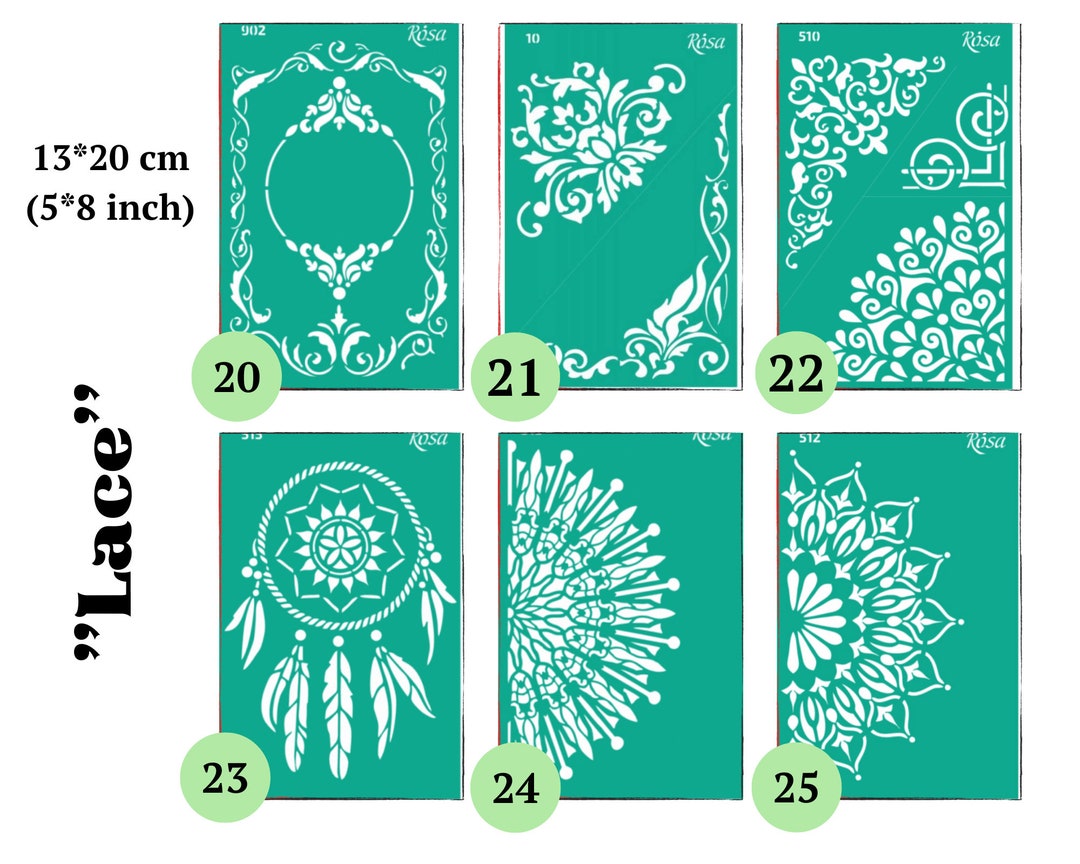 Lace Stencils Reusable Adhesive Stencil Dream Catcher Etsy