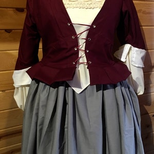 Complete Colonial 18th century Revolutionary War Outlander Poldark style 4 piece outfit