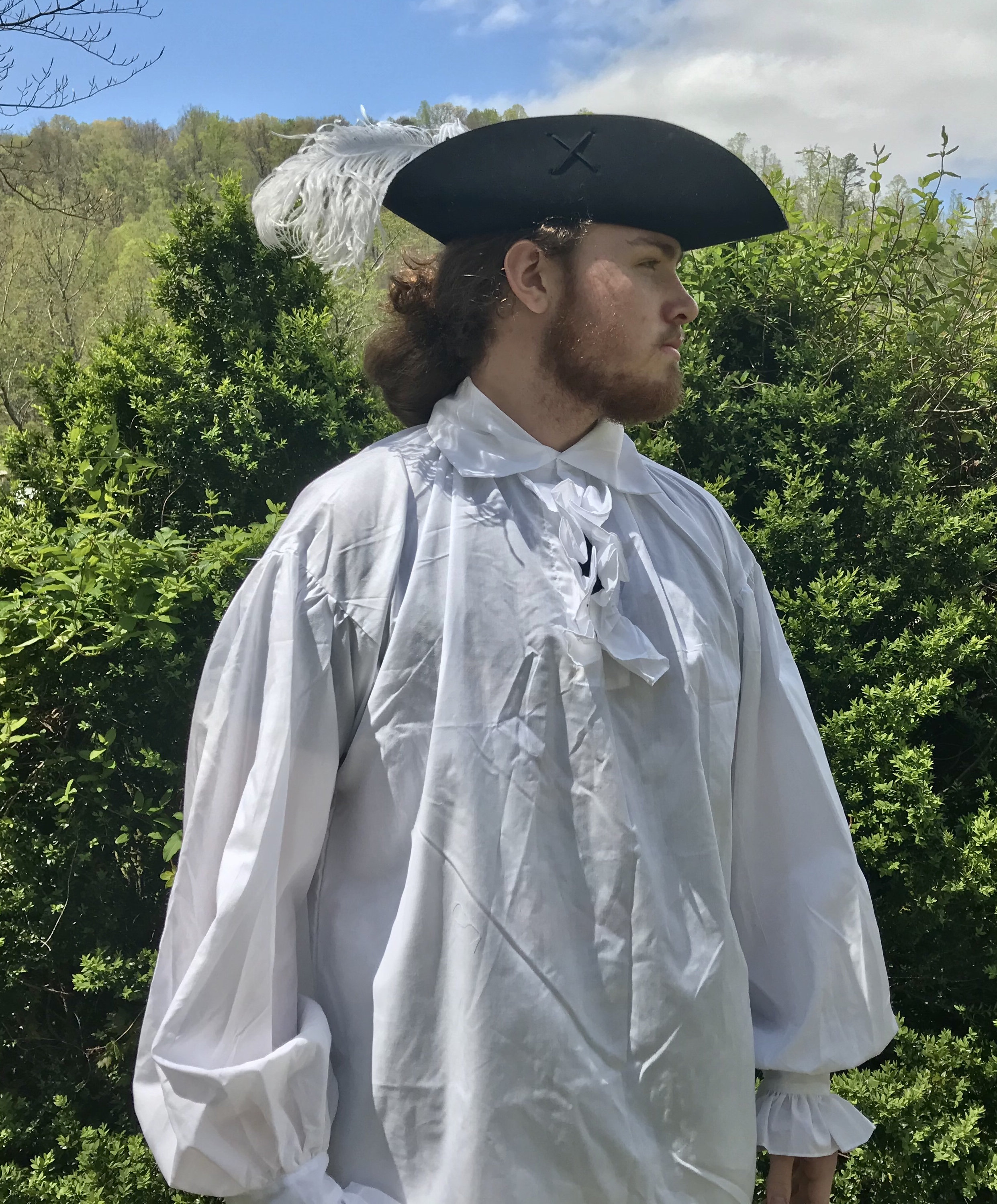 B020-08D Poet Shirt Musketeer Shirt Renaissance Pirate Shirt Flounce Ruffled  Front Men's Women's Made to Order 