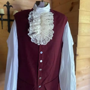 Colonial, 18th century shirt, cravat and waistcoat set