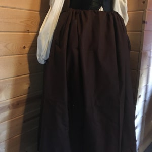 Colonial 18th century  DAR Williamsburg  Outlander cotton petticoat skirt