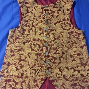 Colonial 18th century revolutionary war or pirate waistcoat vest