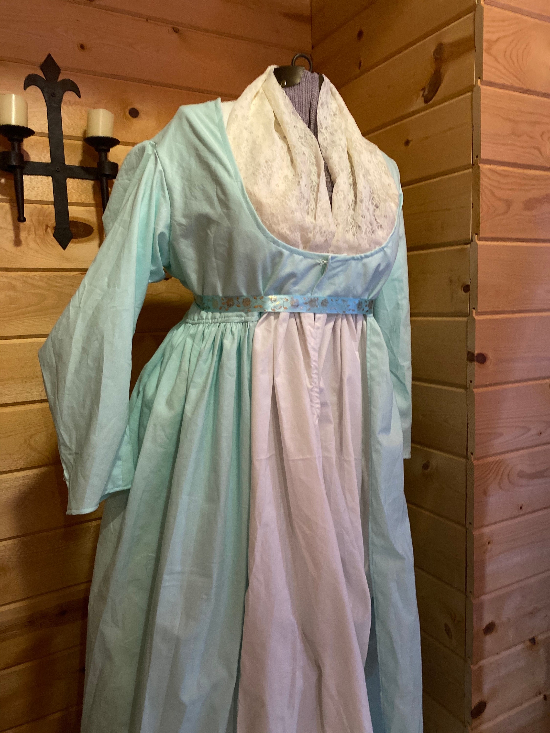 19th Century Emma Jane Austen Empire Waist Day Dress - Etsy