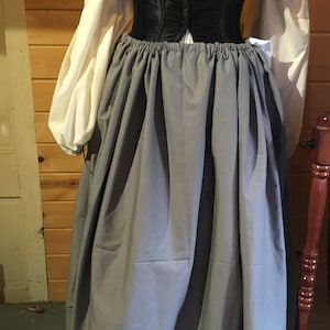Cotton 18th century colonial drawstring petticoat