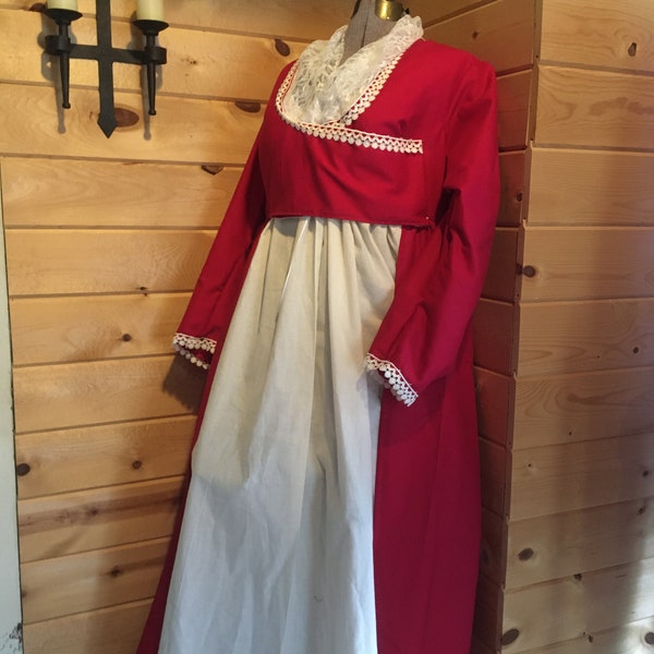 19th century Emma Jane Austen Empire Waist Day dress