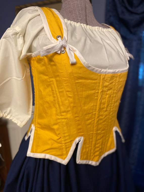 steel boned 18th century colonial or renaissance custom corset stays