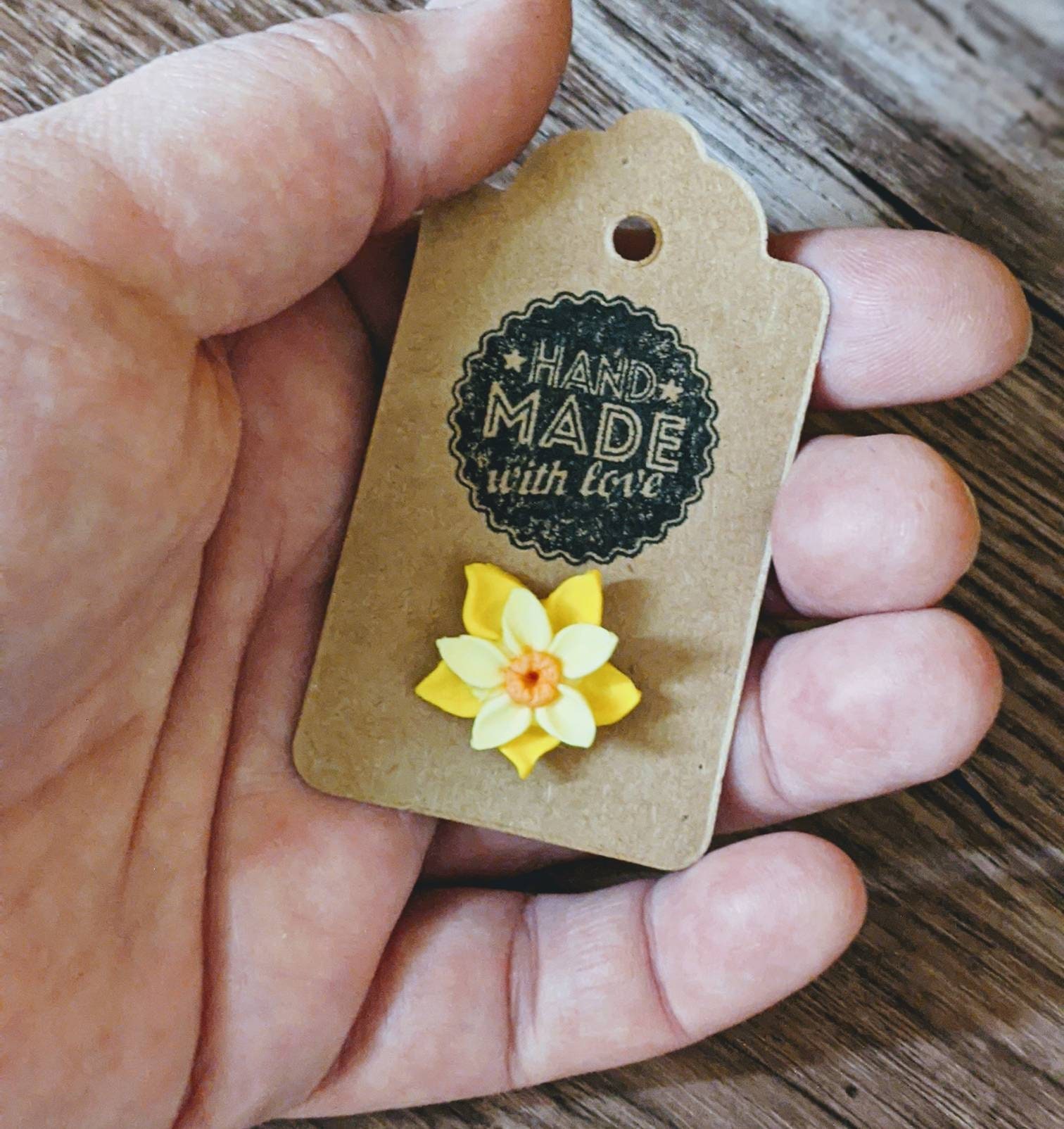 Daffodil pin brooch Daffodil pin badge Spring Jewellery Etsy