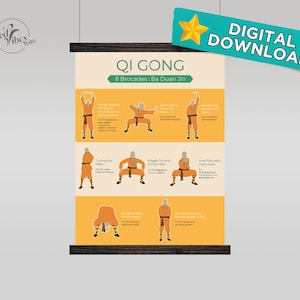 Qi Gong Downloadable Poster. Downloadable Print. Digital Posters. Digital Download.