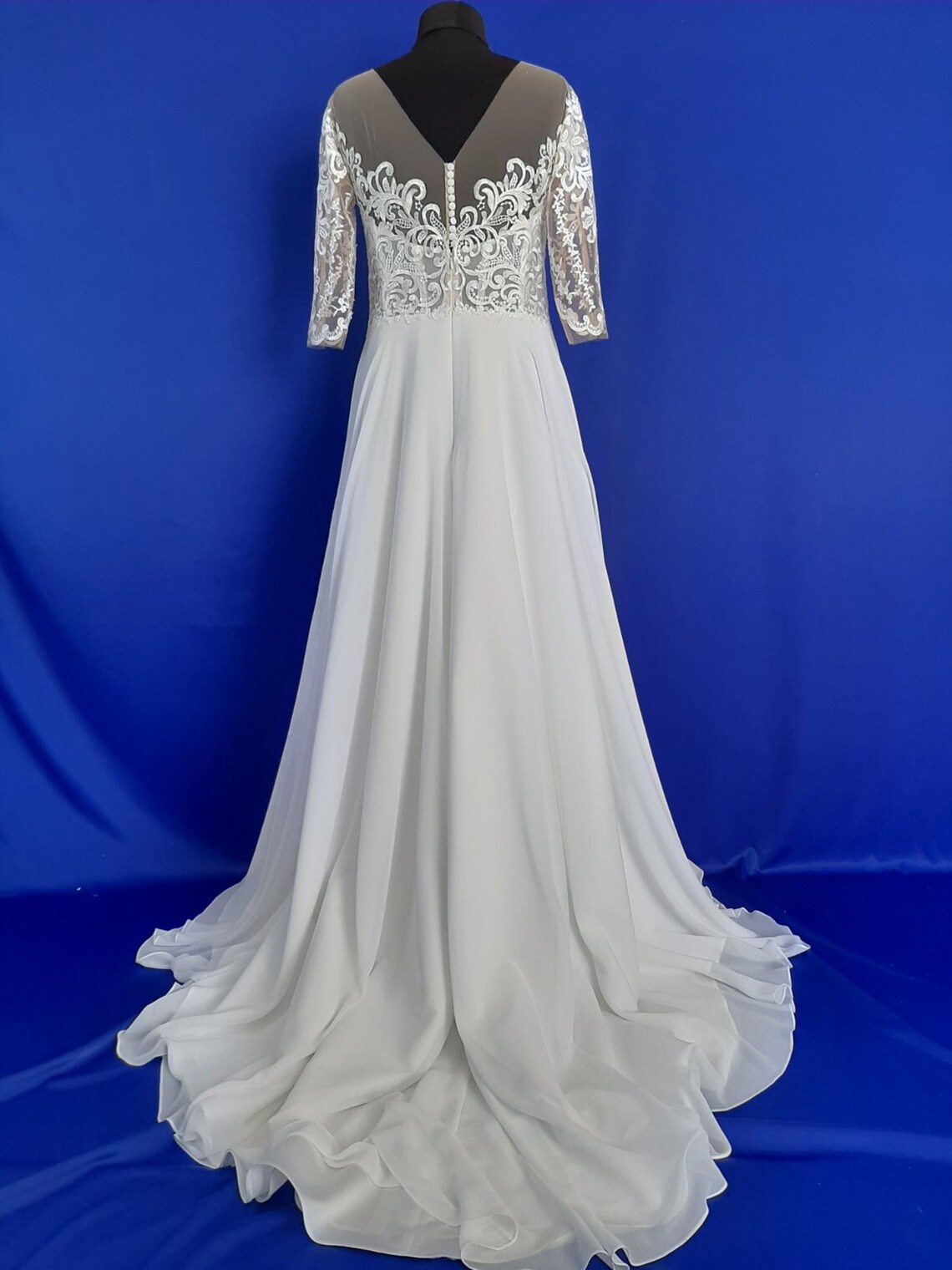 Unique Bridal Gowns Custom Made Wedding Gown White Lace Etsy