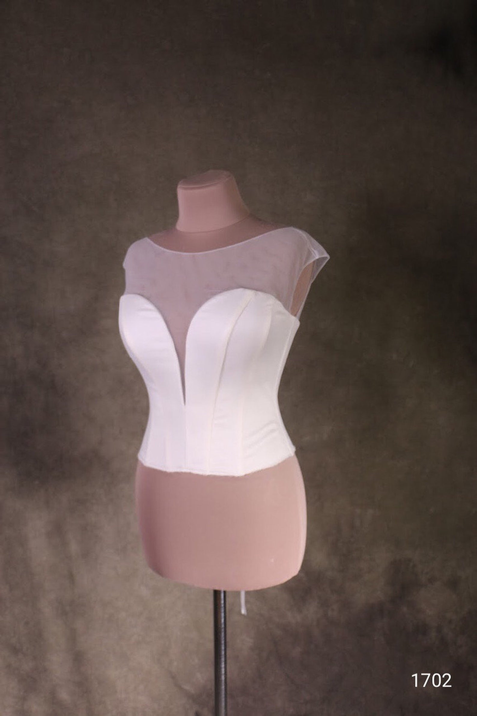 ivory strapless corset