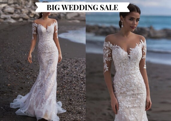lace wedding dress for sale
