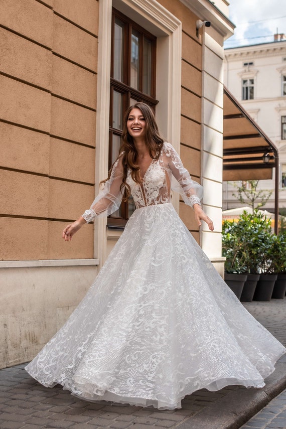 deep back wedding dress