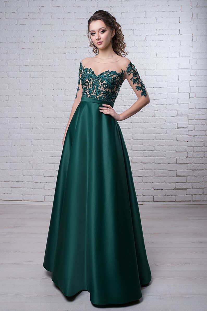 Silk bridesmaid dress colored prom dress with sequins silk A Etsy