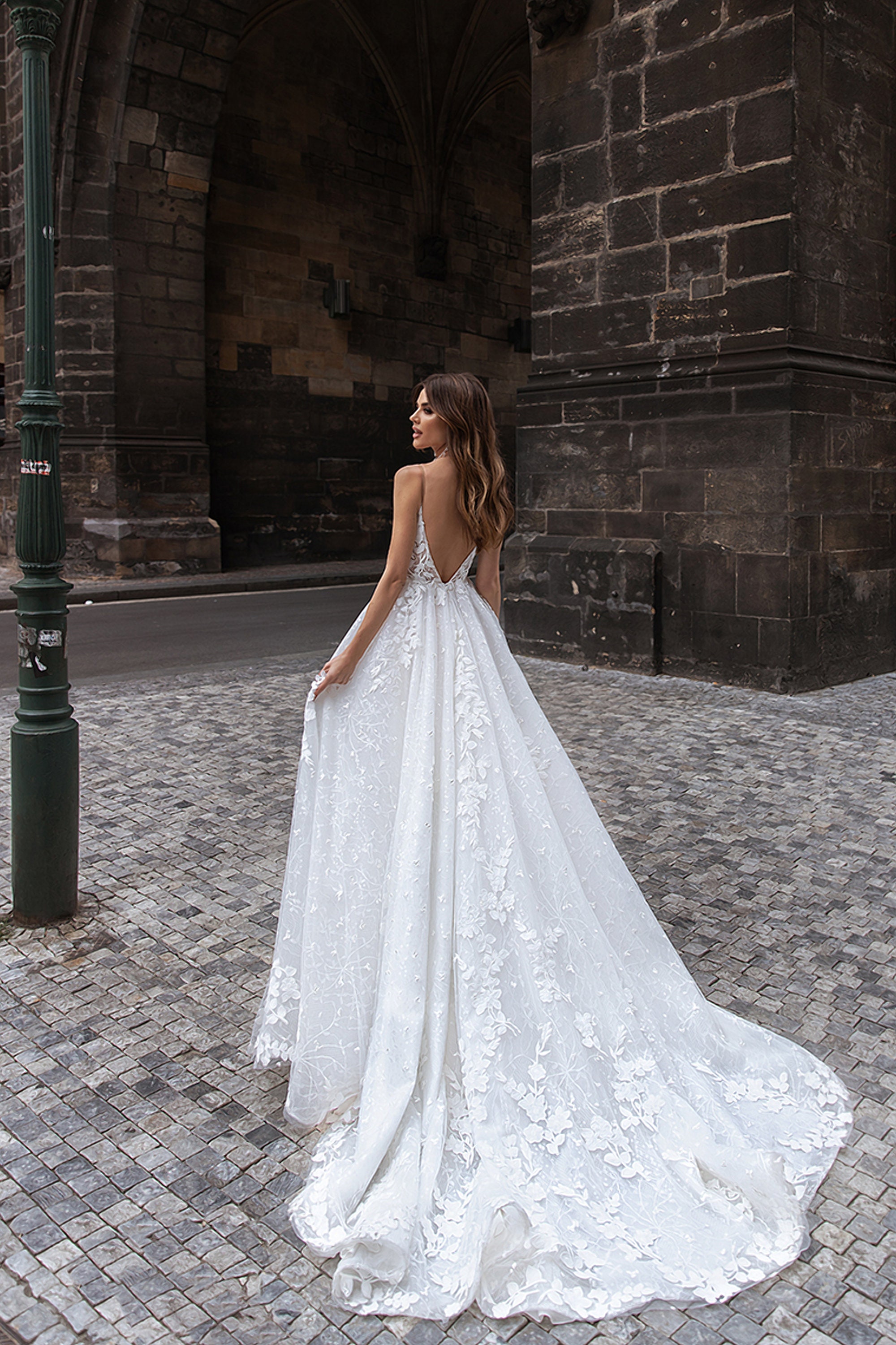wedding dresses with extra long trains