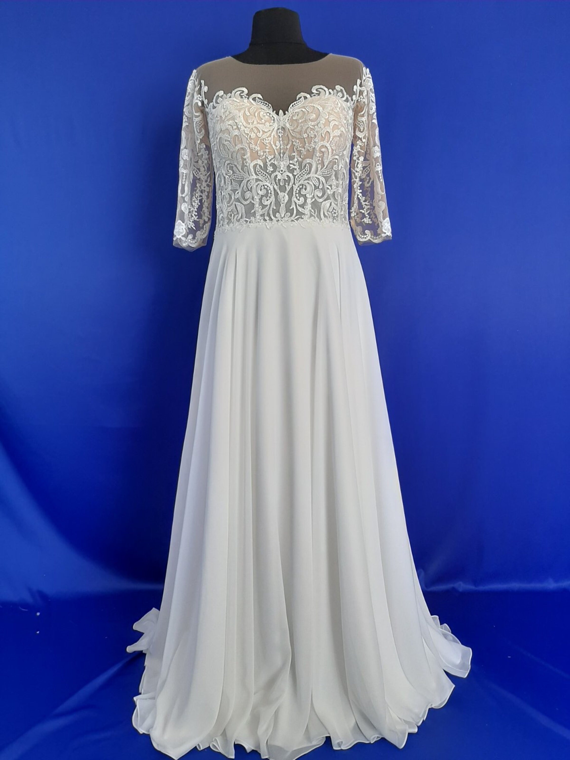 Unique Bridal Gowns Custom Made Wedding Gown White Lace Etsy