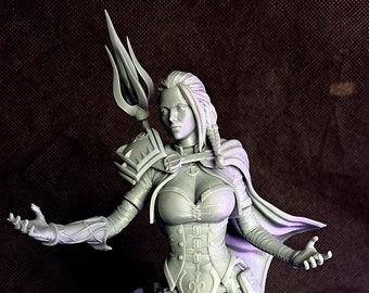 Figura di Jaina Warcraft. Modello *12k stampato in 3D. Regalo per il giocatore. wow Statua. Regalo fatto a mano. Diorama