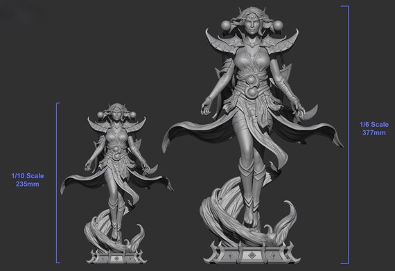 Xal'atath Warcraft Unpainted Figure. 3D Printed Resin *12k Model