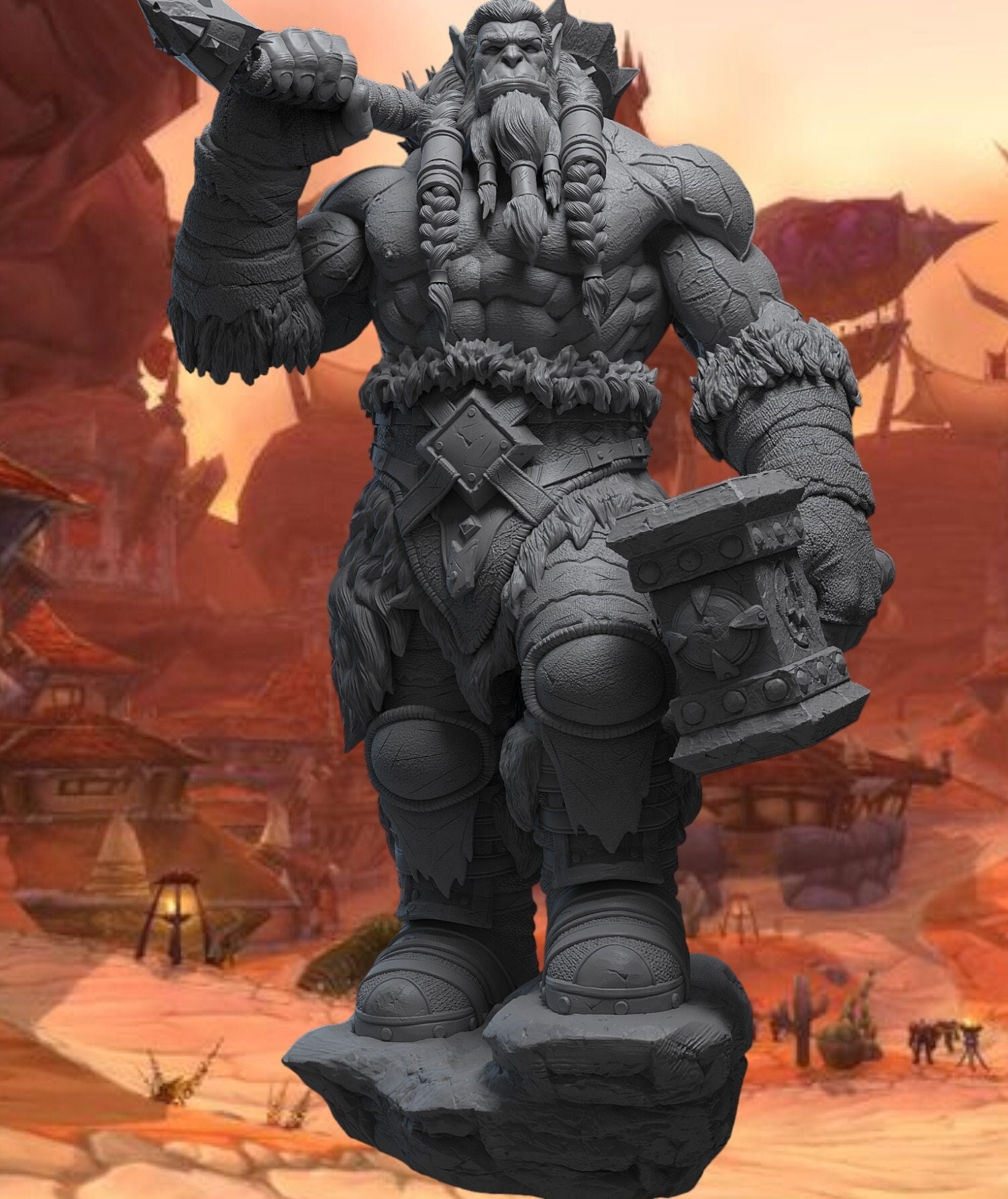 Figurine de roi-liche - Statue de World of Warcraft - Statue en résine imprimée SLA 3D - Peinte à la main - Arthas Menethil - France