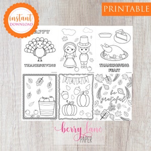 Thanksgiving Coloring Pages, Fall Kids Activities, Instant Download, Printable Coloring Sheet, Thanksgiving Activity Sheet, Digital Download