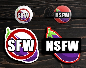 NSFW & SFW Awareness | Stickers / 38mm Button Badges