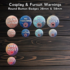 Fursuit & Cosplay Awareness Button Badges | 38mm or 58mm