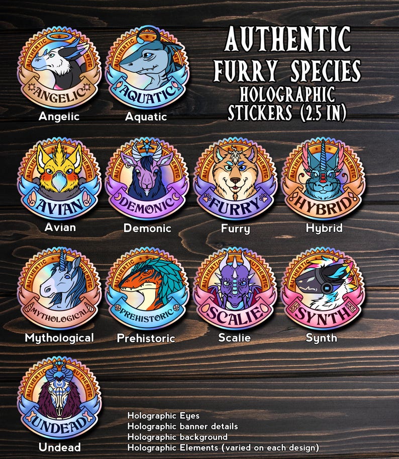 Authenticity Holo Sticker AUTHENTIC SPECIES Holographic 2.5in Stickers - Etsy