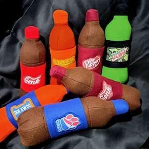 Plushy Soda/Drink Bottle Prop - 7 &#39;Flavours&#39;