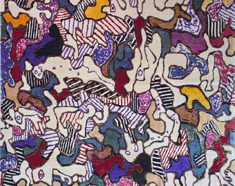 Jean Dubuffet Opéra Bobèche Rug – Hand-Knotted Wool, Cotton Foundation (290x200cm)