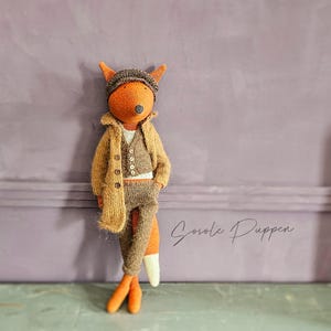 Knitting pattern "Coat and hat" for Sosole Mr. Fox. Languages: German, English. Without fox.