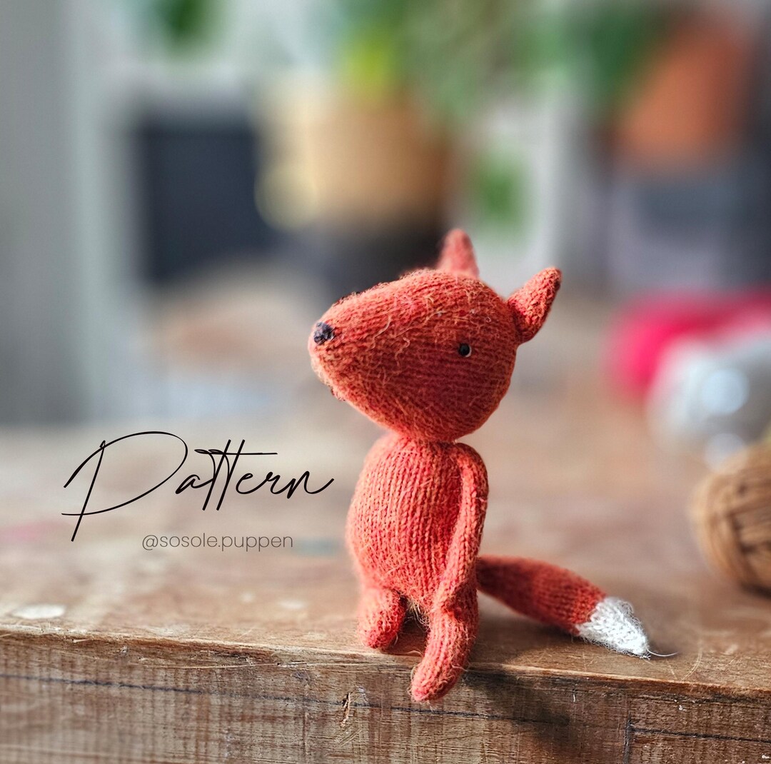 PDF Knitting Pattern for a Knitted Fox. 15 Cm (UNCLOTHED). Languages ...