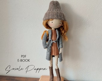 PDF instructions for knitting/crocheting clothes. English/German. Instructions for making Sosole doll are not included.